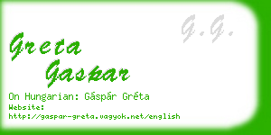 greta gaspar business card